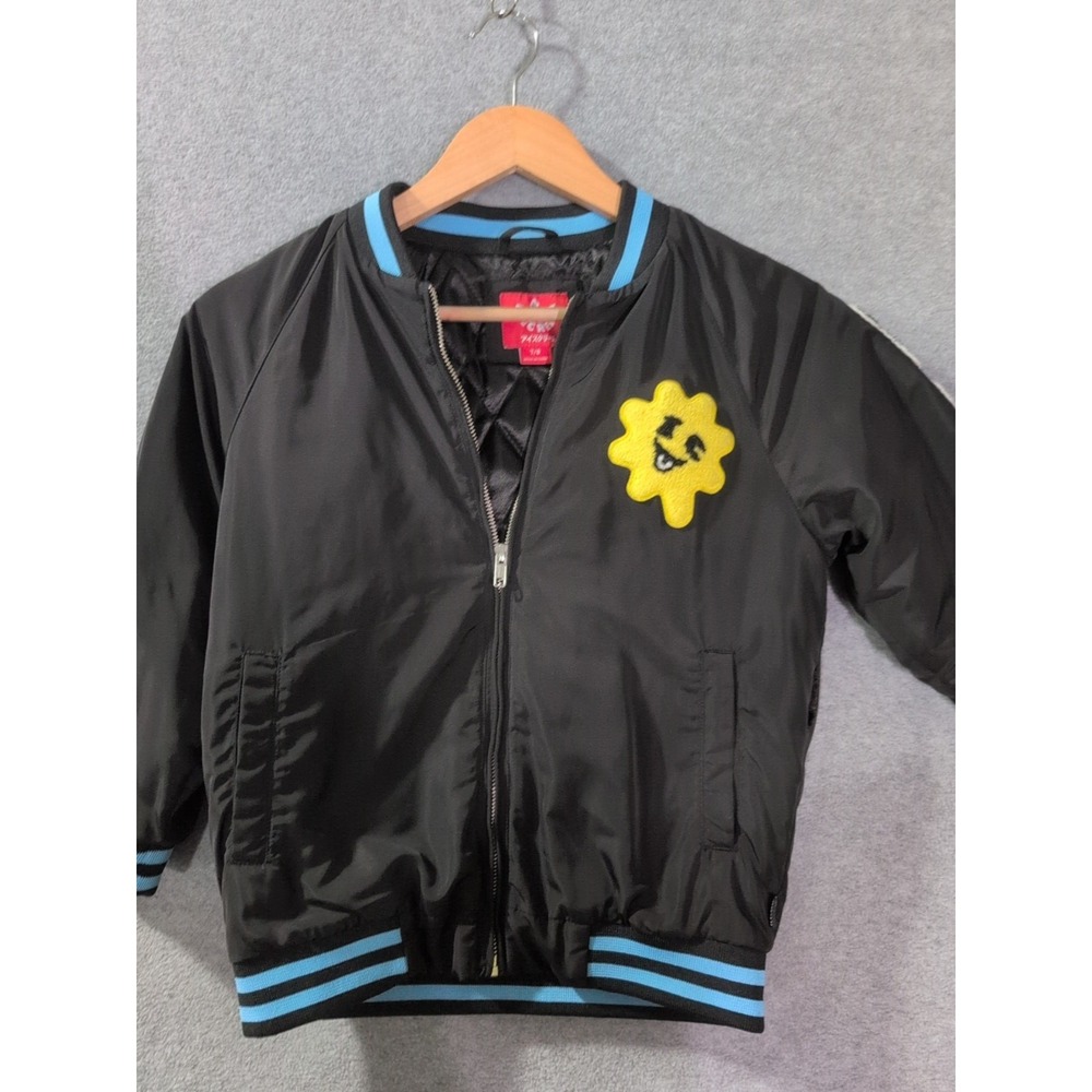 Ice Cream Kids Varsity Bomber Jacket Youth 7/8 Black Blue Patches 2023 - Picture 3 of 14